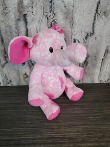 Juguete de peluche People Pals rosa floral patrón de flores de elefante de 7,5" - Imagen 1 de 8
