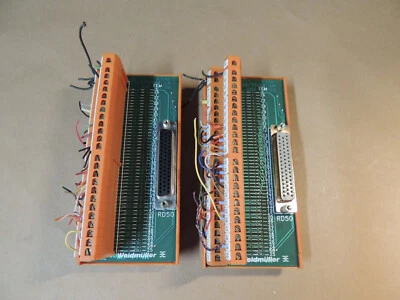 Lot 2x Weidmuller 911886 D Sub 50 Position Plug Terminal Block Interface Module - Image 1 of 4