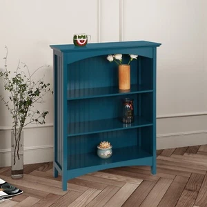 eHemco 3 Tier Bookcase Book Shelf with 2 Arched Supports, 40 Inches(Collectible) - Picture 1 of 34