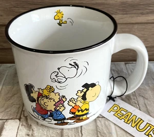 Taza de café cacao de gres PEANUTS Gang Snoopy Charlie Linus Lucy Woodstock 21 oz - Imagen 1 de 4