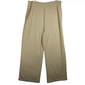 Banana Republic Wide Leg Lounge Sweat Pants Comfy Casual Khaki Size L Petite LP - Picture 1 of 9