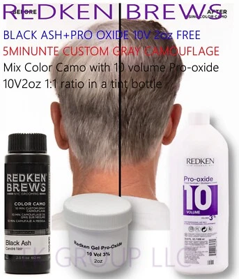 Redken brews цвет камуфляж 5 минут для мужчин 2,0 унц + разработчик 10 объем 2 унц бесплатно - Изображение 1 из 4