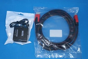 RCA to HDMI 1080P HD Converter Composite Audio Video Adapter AV2HDMI +10FT CABLE - Picture 1 of 2