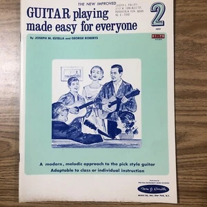 Book 2 Guitar Playing Made Easy For Everyone Songbook Estella Roberts 1968 NOS - Picture 1 of 6