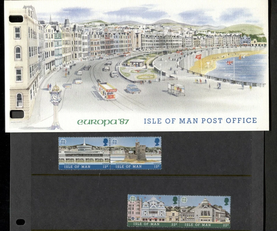 ISLE OF MAN 1987, EUROPA C.E.P.T., LANDMARKS. Scott 332a,334a, PRES. PACK MNH - Image 1 of 1