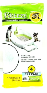 Breeze 1 confezione da 4 pastiglie controllo odore per gatti ordinati 16,9"" x 11,4"" NUOVE IN BORSA - Foto 1 di 4