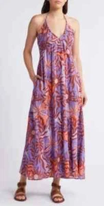 New XIRENA LILAC FIRE MAGGIE HALTER DRESS Size Small - Picture 1 of 7