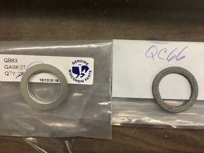 Inserto genuino Wisconsin Motors QB83 y junta de escape QC66 motor VG4D Foto 1 de 2