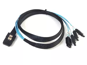 Adapter Kabel miniSAS SFF-8087 auf 4x SATA SFF8087 1m mini SAS für 9211-8i 9207 - Bild 1 von 1