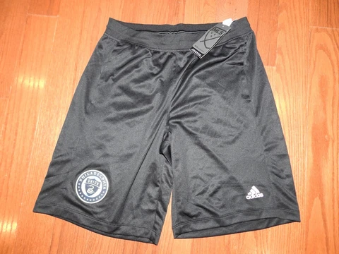Adidas MLS Aeroready Philadelphia Union Black Shorts New Mens Sizes Cover