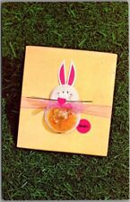 1950s NEIMAN-MARCUS Department Stores Advertising POSTCARD Easter Wrap / Bunny
