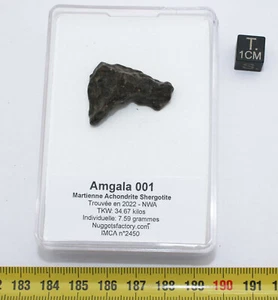 Amgala 001 Einzelmeteorit - Mars (NWA - 7,59 Gramm - 027**) - Bild 1 von 14