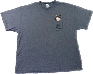 VTG Embroidered Striped Taz Tasmanian Devil Pocket T Shirt 3XL Warner Bros 90s - Picture 1 of 5