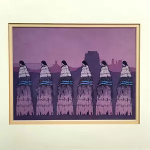 Mujeres del Valle Amado Pena Lithograph Framed Native Women of the Valley 14x16 - Picture 1 of 12