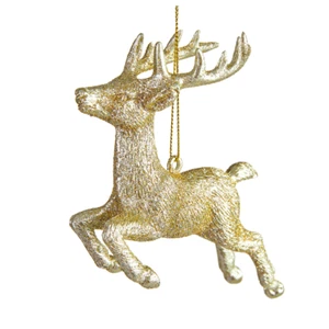 Hirsch Weihnachtsdeko Anhänger für Weihnachten 3er SET Baumschmuck - Bild 1 von 23