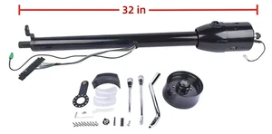 Street Hot Rod 32" Black Steering Column Shift Tilt Automatic w/ Adapter No Key - Picture 1 of 12