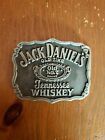 Jack Daniel's Tennessee Whiskey logo Belt Buckle 80s vintage RARE 