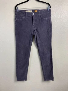 Anthropologie Pilcro Gray Corduroy Skinny Pants Women size 30 Classic Cotton Ble - Picture 1 of 18