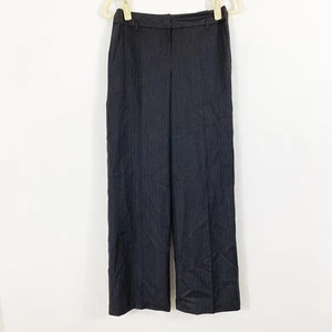 NEU Ann Taylor LOFT Ann Hose weites Bein Größe 0 schwarz Nadelstreifen Arbeit Karriere - Bild 1 von 10