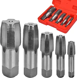 5X Pipe Thread Tap Set Taper NPT Screw Cutting 5PCS HSS 1/8" 1/4" 3/8" 1/2" 3/4" - Picture 1 of 22