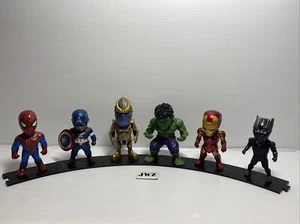 4" Marvel Comic Avengers Thanos Iron Man Spiderman hulk Capt america figure 6Pcs - Picture 1 of 11