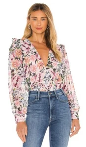 ASTR the Label L88922 Womens Pink Multi Floral Matilda Bodysuit Size S - Picture 1 of 4