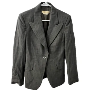 Women's Michael Kors Made in Italy Gray Suit Coat Size 4 - Picture 1 of 4