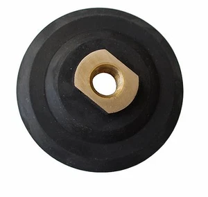 Cuscinetto di supporto per gancio e passante 4", gomma semirigida, filettatura 5/8"-11 - Foto 1 di 2