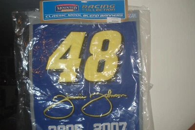 Jimmie Johnson Mounted Memories 2006-2007 Nascar Champion #48 Banner Foto 1 de 4