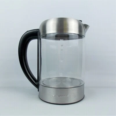 Hervidor eléctrico de vidrio de agua caliente Ovente KG612S 1,7 litros con tapa de llenado rápido Foto 1 de 4