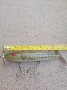 Bellissima esca da pesca vintage senza marchio doppio spinner 3 ami 4 1/4" - Foto 1 di 6