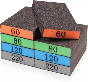 8 Pack Sanding Sponge, Washable and Reusable Sanding Blocks for Drywall Wood Met - Picture 1 of 12