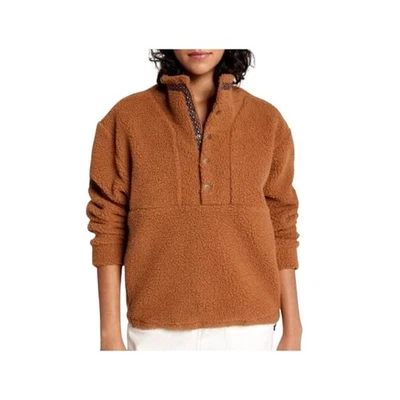 NWT Alpine Design Women's 1/4 Snap Sherpa Pullover Caramel Latte Size Small - Image 1 of 4
