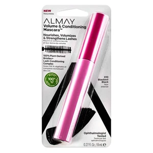 2 Pack Almay Volume & Conditioning Mascara, Blackest Black 010, 0.27 fl oz - Picture 1 of 2