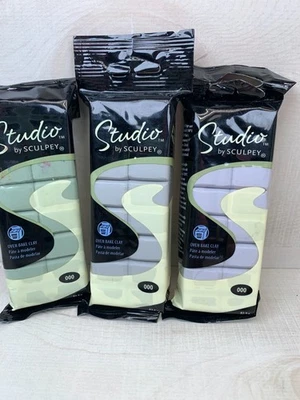 Lot of 3 Studio by Sculpey Oven Baked Clay Blue and Light Green - Image 1 of 3