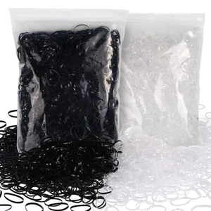 4000pcs Hair Rubber Bands, Clear Black Elastic Hair Ties Toddlers Girls Baby ... - Picture 1 of 7