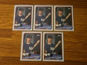 Lote de 5 cartas 1989 Topps Don Mattingly New York Yankees #700 - Imagen 1 de 2
