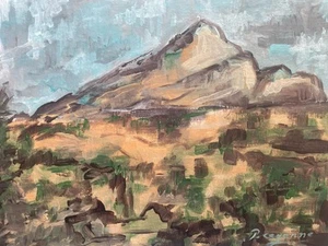 Paul Cezanne Original Painting French Impressionist Nature Mountain Signed B30 - Picture 1 of 10