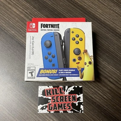 Nintendo Switch Fortnite Joy-Cons + Fleet Force Bundle & V-Bucks Code Brand New - Image 1 of 4