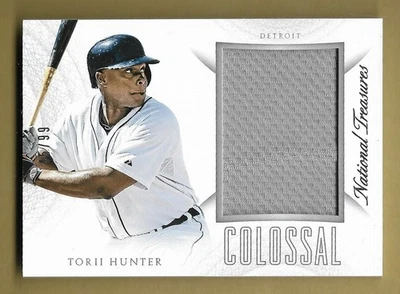 TORII HUNTER 2015 PANINI NATIONAL TREASURES GAME USED JERSEY RELIC #'D /99 MLB - Image 1 of 2