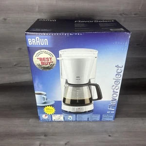 Braun Flavorselect 10 Cup Drip White Coffee Maker KF-140 Type 3111 - Picture 1 of 5