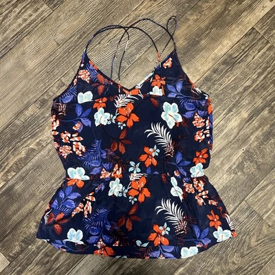 Cami de seda con espalda cruzada Banana Republic Heritage Collection para mujer mediana floral Foto 1 de 4