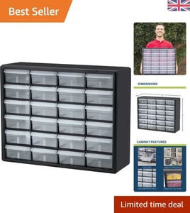 Compact Black Storage Cabinet with 24 Drawers - Perfect for Crafts & Hardware - Picture 1 of 12