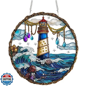 Kits de arte de diamantes colgantes hágalo usted mismo hágalo usted mismo para faro de adultos, pintura de diamantes - Imagen 1 de 5