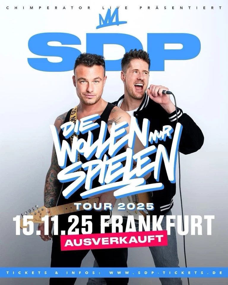 SDP 1 Ticket Frankfurt/Main Festhalle 15.11.2025 Innenraum Stehplatz 19:30 Uhr - Bild 1 von 1