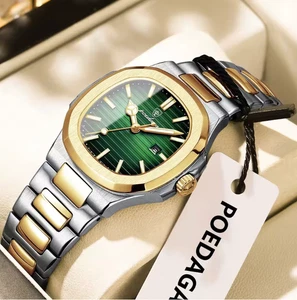POEDAGAR Orologio di Lusso Quadrato per Donna Impermeabile Luminoso Donna Orologi da Polso - Foto 1 di 7