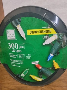 Home Accents 300 Mini LED Color Changing Lights Warm White Multi Color on Reel - Picture 1 of 8