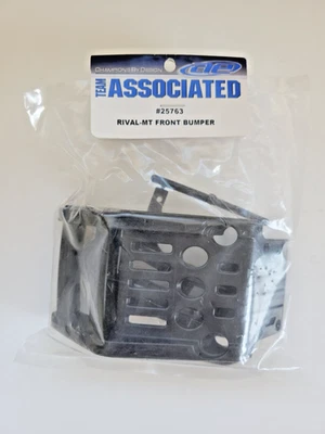 Team Associated #25763 Rival-MT Monster Truck Front Bumper Set Plastic Black New - Image 1 of 4