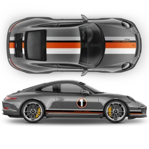 Juego de calcomanías gráficas LE MANS RACING STRIPES para Porsche Carrera/Cayman/Boxster - Imagen 1 de 4