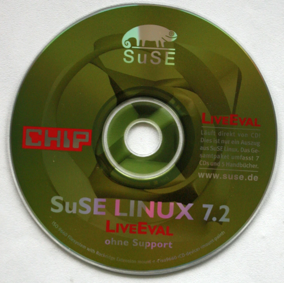 Für Sammler: CHIP SuSE LINUX 7.2 - Bild 1 von 1